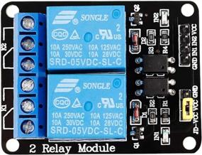 img 3 attached to 🔌 SunFounder 2 Channel DC 5V Relay Module with Optocoupler for Arduino R3 MEGA 2560 1280 DSP ARM PIC AVR STM32 Raspberry Pi: Expand and Trigger with Low Level Control