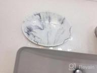 img 1 attached to Emibele Resin Soap Dish Tray With Marble Pattern - Stylish And Practical Bathroom Sink Organizer In Gravel Black review by Janet Hill