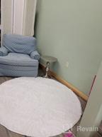 картинка 1 прикреплена к отзыву 4X4 Soft White Round Area Rug: Modern Fluffy Circle Rug For Kids, Baby Room & Living Room - MIEMIE от Sam Hansen