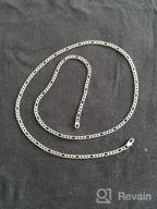 картинка 1 прикреплена к отзыву U7 Итальянский стиль плоского звена ожерелье для мужчин и женщин - стальная цепь Фигаро, ширина 3мм-12мм, длина от 16 до 32 дюймов, в подарочной упаковке. от Lacueva Tranquillity