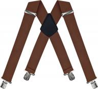 adjustable unisex suspenders 1 inch wide - heavy duty y-shape men and women's suspenders with strong clips by trilece logo