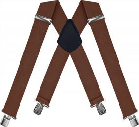 img 4 attached to Adjustable Unisex Suspenders 1 Inch Wide - Heavy Duty Y-Shape Men And Women'S Suspenders With Strong Clips By Trilece