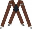 adjustable unisex suspenders 1 inch wide - heavy duty y-shape men and women's suspenders with strong clips by trilece logo