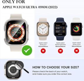 img 3 attached to Чехол Apple Watch Ultra 49 мм + защитная пленка для экрана: 2+2 аксессуара Goton для IWatch Ultra