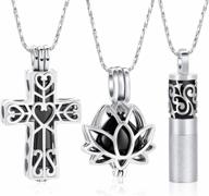 hollow cross cremation jewelry urn necklace pendant keepsake for ashes men women imrsanl logo