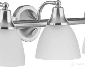 img 3 attached to 💡 Globe Electric 50700 3-Light Vanity All-in-One Bathroom Set, 5-Piece Brushed Steel Finish, Estorial, 70 Inch