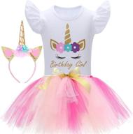 unicorn birthday outfit dress headband girls' clothing ~ skirts & skorts logo