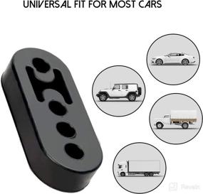 img 1 attached to 🔧 Universal 4 Hole Exhaust Hanger Rubber - Diameter 0.47inch - Muffler Bracket Mount - Car/Truck/SUV Rubber Insulator (4 Pcs)