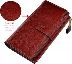 img 3 attached to Genuine Leather Women'S RFID Clutch Wallet With Large Capacity For Luxury And Style