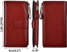 img 1 attached to Genuine Leather Women'S RFID Clutch Wallet With Large Capacity For Luxury And Style