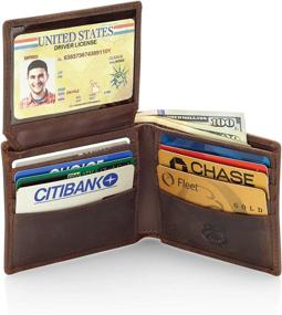 img 3 attached to Exclusive Stealth Mode Brown Leather Blocking Men's Accessories: Top Wallets, Card Cases & Money Organizers