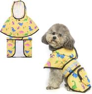 pawchie waterproof dog raincoat hooded – leash hole & pocket, reflective strip, for small medium large dogs логотип