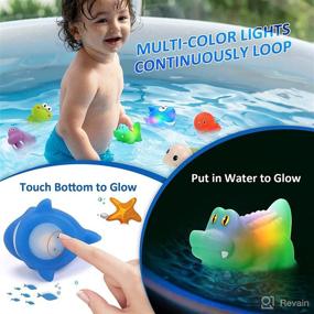 img 1 attached to 🛁 KaeKid Baby Bath Toys Review: 36 Foam Bath Letters & Numbers with Light up Feature, Water Spray, Squeeze Bath Set, Fishing Net & Organizer Bag included - Fun Bath Water Toys for Kids Toddlers Ages 1-6 Years Old
