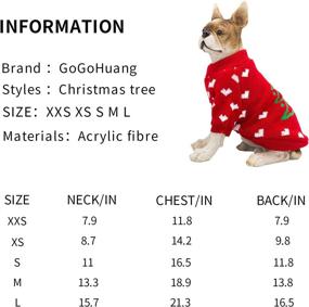 img 3 attached to 🐶 Warm and Festive Knitwear Tree Dog Sweaters by GOGO HUANG - Cozy Classic for Your Pet's Winter Time