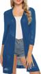 stay stylish and comfortable with iclosam women's lightweight 3/4 sleeve knit cardigan - perfect for layering and swimwear logo
