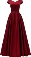 👗 yorformals off-the-shoulder beaded satin prom dress: a-line, long evening ball gown with pockets for women logo