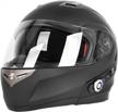 modular bluetooth motorcycle helmet with built-in intercom, fm radio, siri, and visor - freedconn bm2-s xl matte black logo