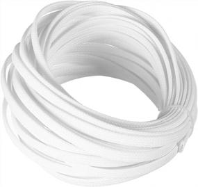 img 4 attached to 10M/32.8Ft White PET Expandable Braid Cable Sleeving Flexible Wire Mesh Sleeve