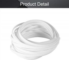 img 1 attached to 10M/32.8Ft White PET Expandable Braid Cable Sleeving Flexible Wire Mesh Sleeve