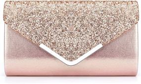 img 3 attached to ZIUMUDY Sparkle Envelope Clutches Shoulder Women's Handbags & Wallets - Clutches & Evening Bags