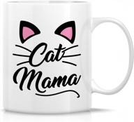 cat mama cat lovers 11 oz ceramic coffee mug - funny, sarcasm, sarcastic gift for wife, girlfriend, friends, coworkers, mom mother grandma - retreez logo