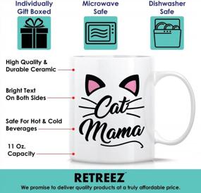 img 2 attached to Cat Mama Cat Lovers 11 Oz Ceramic Coffee Mug - Funny, Sarcasm, Sarcastic Gift For Wife, Girlfriend, Friends, Coworkers, Mom Mother Grandma - Retreez