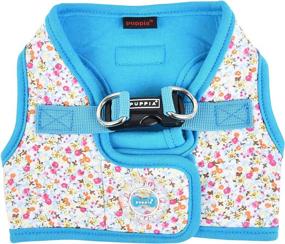 img 3 attached to 🐾 “Puppia Wildflower Harness B - Sky Blue - L: Stylish and Comfortable Dog Harness”