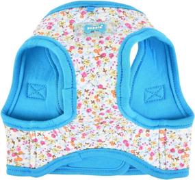 img 2 attached to 🐾 “Puppia Wildflower Harness B - Sky Blue - L: Stylish and Comfortable Dog Harness”