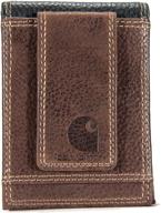 carhartt front pocket wallet brown logo