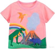 🦕 dinosaurs & other extinct animals print tee for baby boys and girls: trendy short sleeve clothes logo