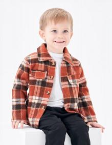 img 3 attached to Stylish Plaid Toddler Outfit Set - 3 Piece Flannel Shirt, T-Shirt, And Pants For Boys (6M-5T)