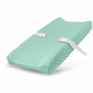 👶 breathable minky dots plush changing pad cover - ultra soft changing table sheets for newborns - wipeable diaper changing pad covers for babies - gender neutral (bay) логотип