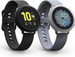 samsung galaxy watch active 2 44mm case [2 pack] by ringke air sports - thin soft flexible rugged tpu raised bezel frame protective cover - black & matte clear logo