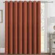 room-dividing thermal insulated blackout curtains for wide sliding doors - h.versailtex burnt ochre, 100 x 108 inches logo