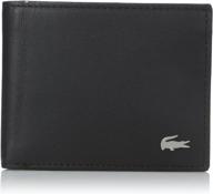 💼 lacoste men's small billfold wallet in black - ideal accessories for wallets, card cases, and money organizers logo