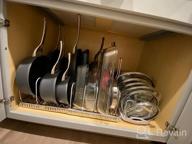 img 1 attached to Maximize Your Kitchen Space With AHNR'S 10+ Pans And Pots Lid Organizer Rack Holder In Red review by William Gildea