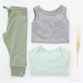 img 3 attached to 👶 Organic Cotton Baby Unisex Jogger Pants by Colored Organics