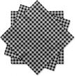 50 pack disposable paper napkins - black & white gingham for dinner, picnic & parties | gatherfun logo
