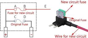 img 3 attached to 🔌 ESUPPORT 12V 24V ATM APM Add A Circuit Fuse Tap Piggy Back Mini Fuse Style Blade Holder Plug Pack of 5: Expand Your Vehicle's Electrical Capacity with this Convenient Fuse Tap Set