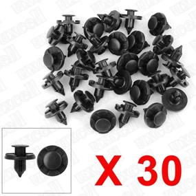 img 1 attached to 🔧 Ultimate Pack of 30 Pcs 8mm Hole Retainer Clips: Premium Plastic Drive Rivets for Nissan Bumpers - uxcell