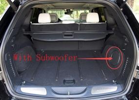 img 2 attached to 🚙 High-Quality Custom Fit Trunk Cargo Liner Floor Mat for 2011-2021 Jeep Grand Cherokee - Waterproof, All-Weather, Full Coverage Black w/Black Stitching