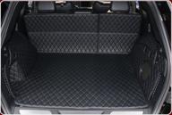 🚙 high-quality custom fit trunk cargo liner floor mat for 2011-2021 jeep grand cherokee - waterproof, all-weather, full coverage black w/black stitching логотип