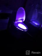 img 1 attached to ALEDECO Toilet Night Light With Motion Sensor And 8-Color Changes, Auto-Activated Bathroom Bowl Light For Humans - Ideal Home Toilet Light Solution review by Shawn Mortensen