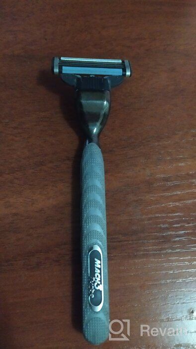 img 1 attached to Gillette Mach3 Reusable Shaving Razor UEFA Champions League Grey/Black review by Kaito Itsuki ᠌
