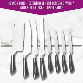 img 2 attached to 16Inch Stainless Steel Magnetic Knife Holder - Strong Powerful Storage Display Organizer For Wall Mounted Kitchen Bar