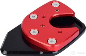 img 1 attached to Qiilu Motorcycle Kickstand Side Stand Plate Extension Pad Enlarge For NC750X/X ADV 17-19 (Red)