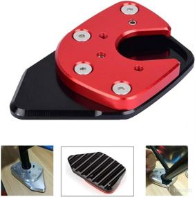 img 3 attached to Qiilu Motorcycle Kickstand Side Stand Plate Extension Pad Enlarge For NC750X/X ADV 17-19 (Red)