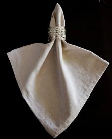 img 1 attached to Салфетки из ткани шамбре - набор из 6 шт. (натуральные, 20 X 20) | Ваша скатерть