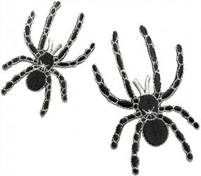 img 4 attached to Pair Of Spider Embroidered Patches - Iron-On Or Sew-On Applique, Cool Patch For Men, Women, Boys, Girls, And Kids, Ideal For Clothing Decoration