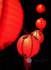 img 2 attached to 12 Inch Traditional Chinese New Year Paper Lanterns W/Tassel Bulk Case (6 Pack) - Quasimoon PaperLanternStore.Com